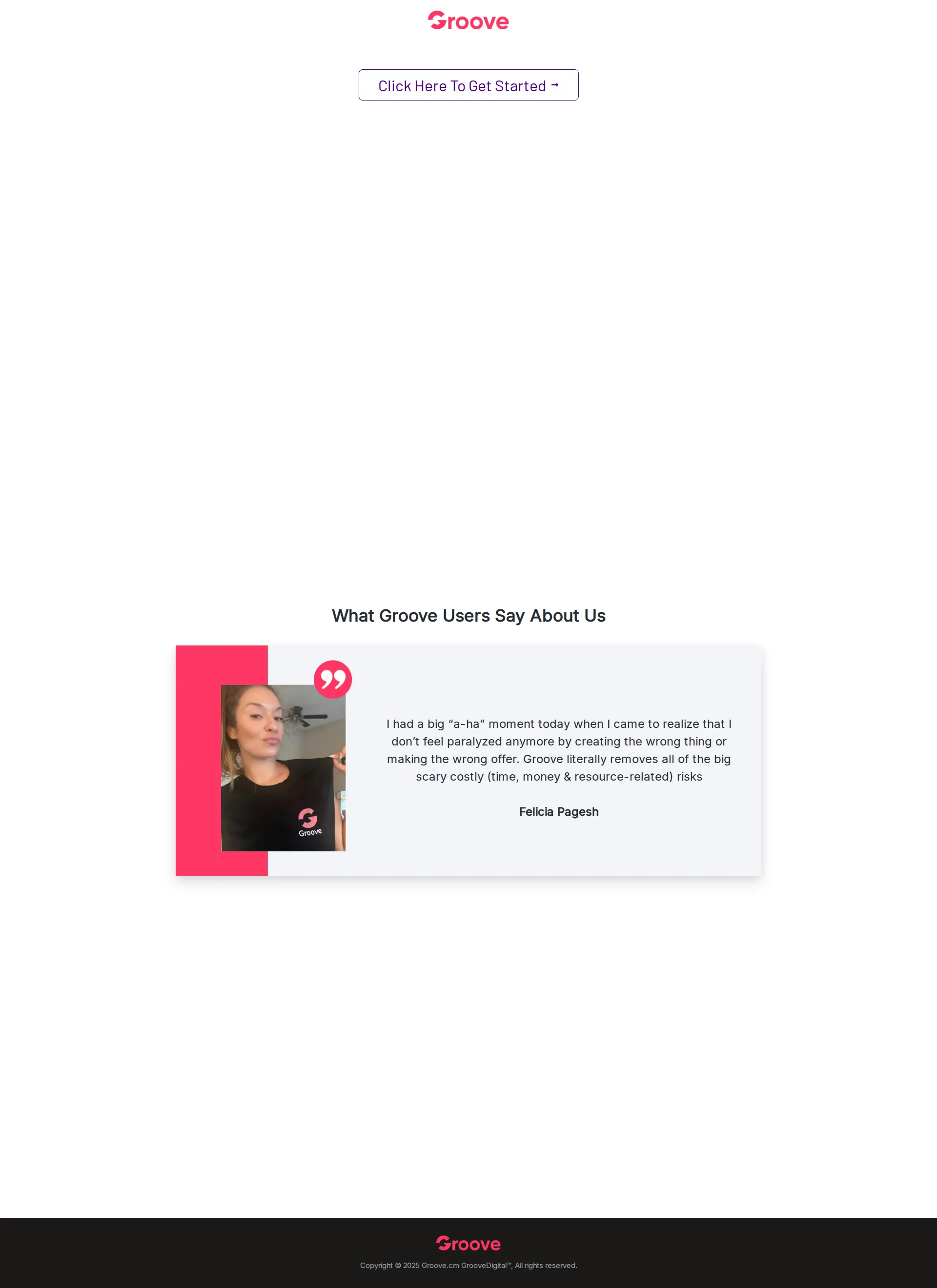 GrooveFunnels pricing page screenshot