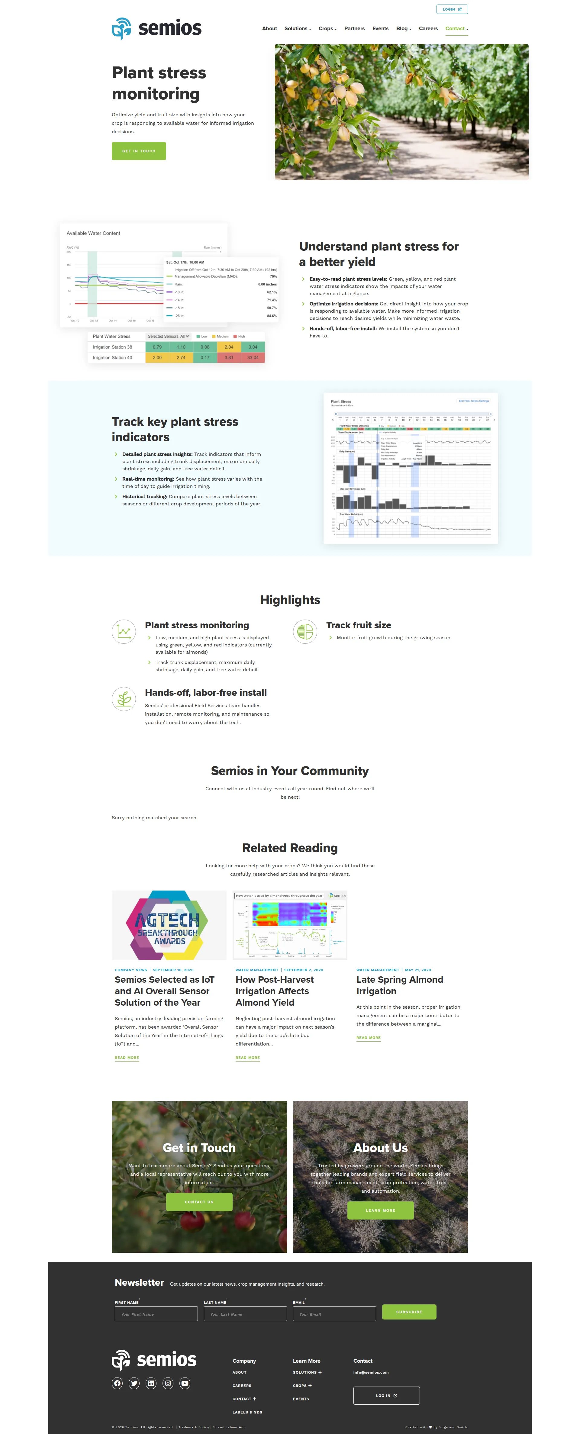 Semios pricing page screenshot