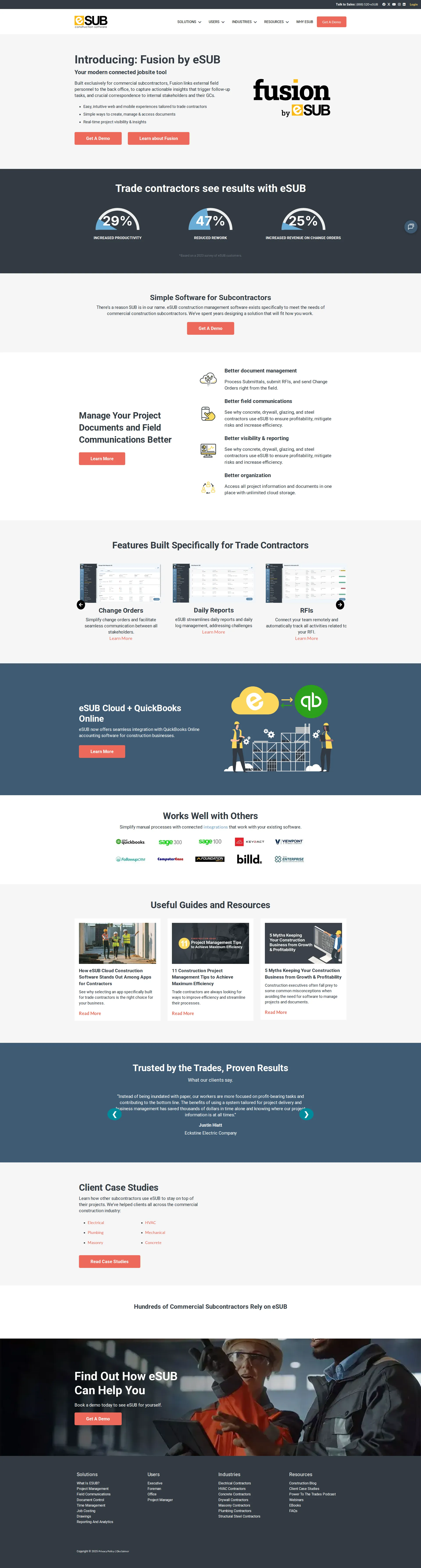 eSUB Cloud pricing page screenshot