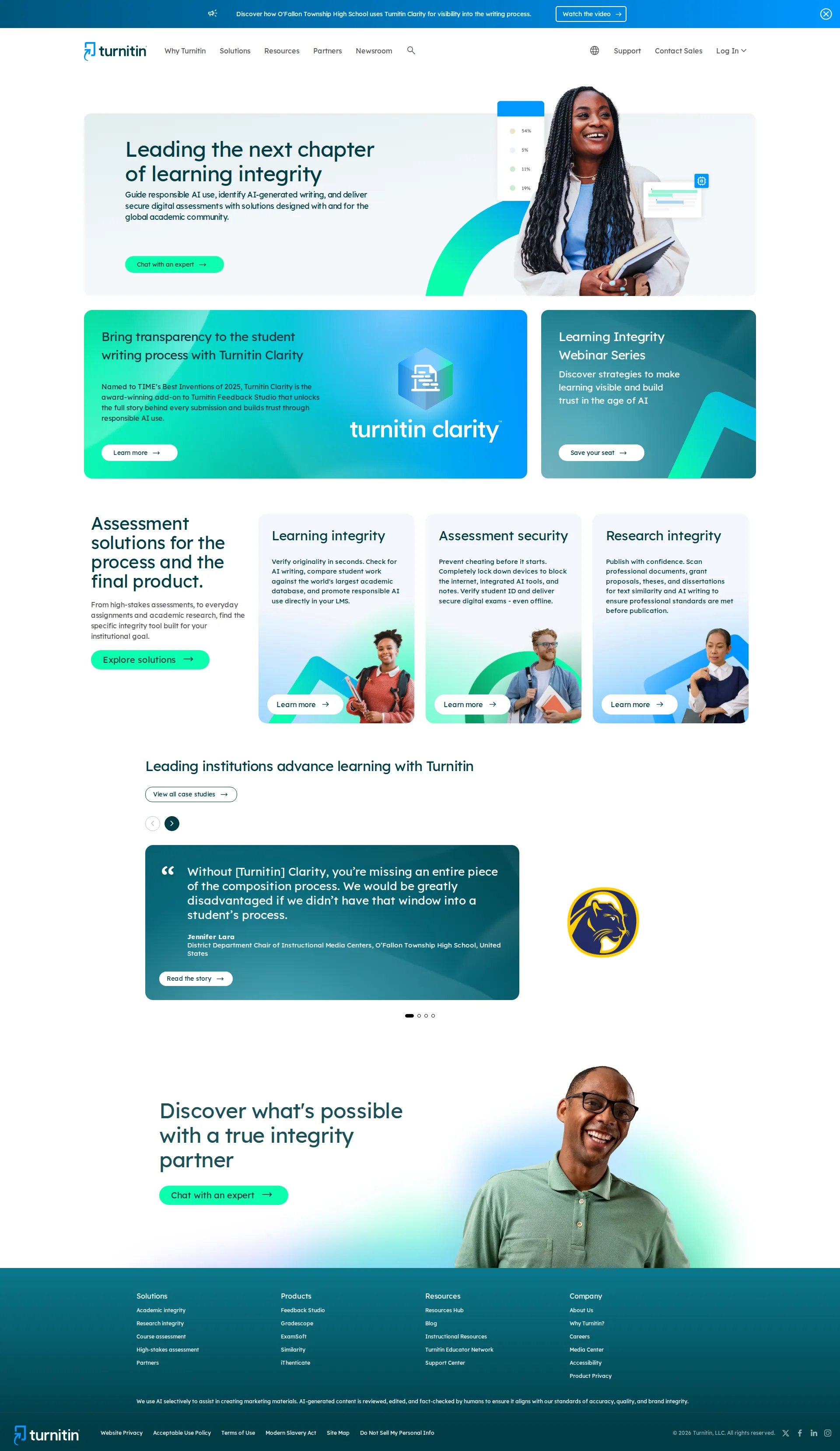Turnitin Originality pricing page screenshot