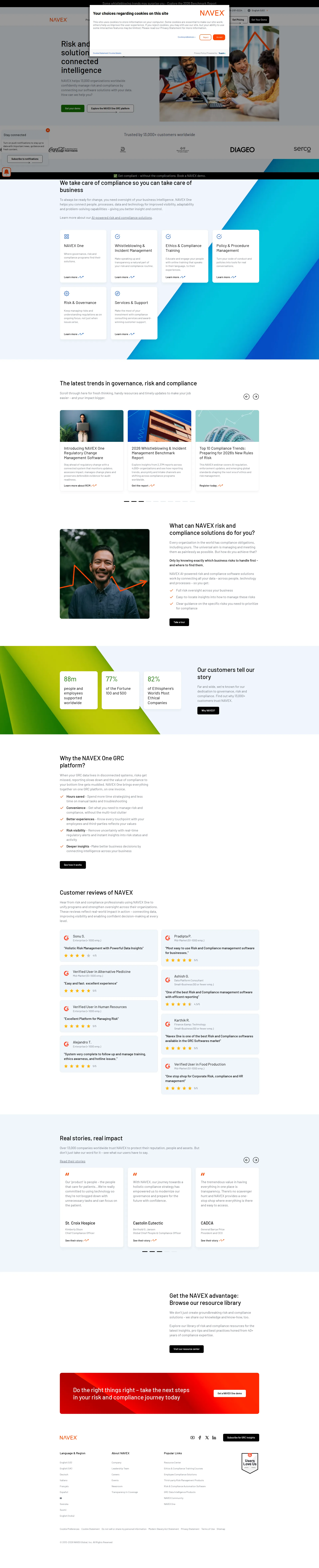 NAVEX Global pricing page screenshot
