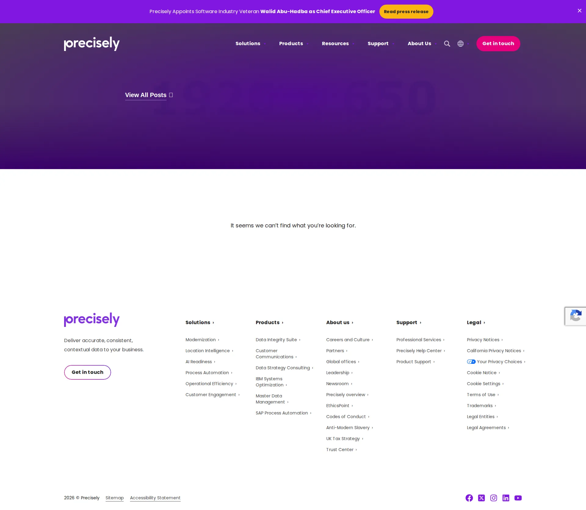 Precisely pricing page screenshot