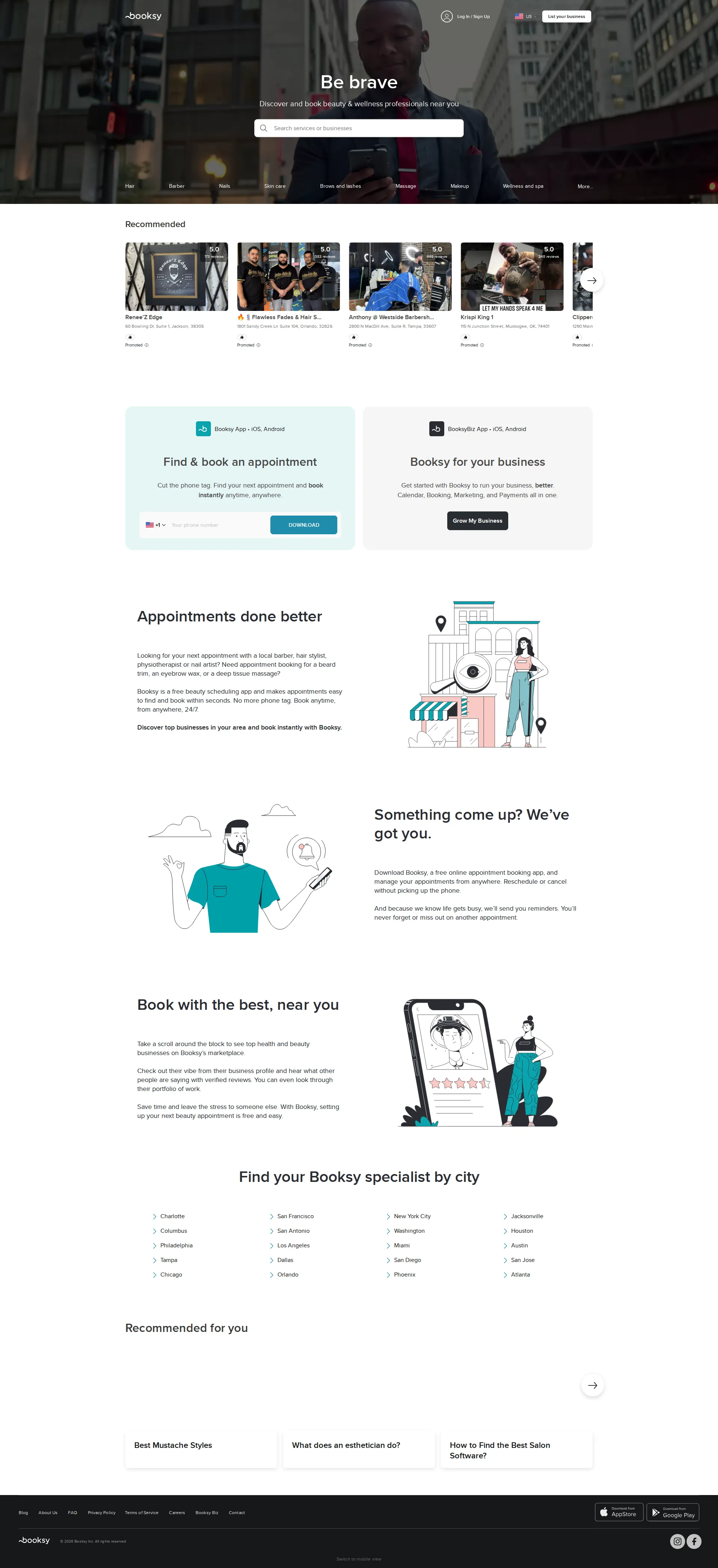 Booksy pricing page screenshot