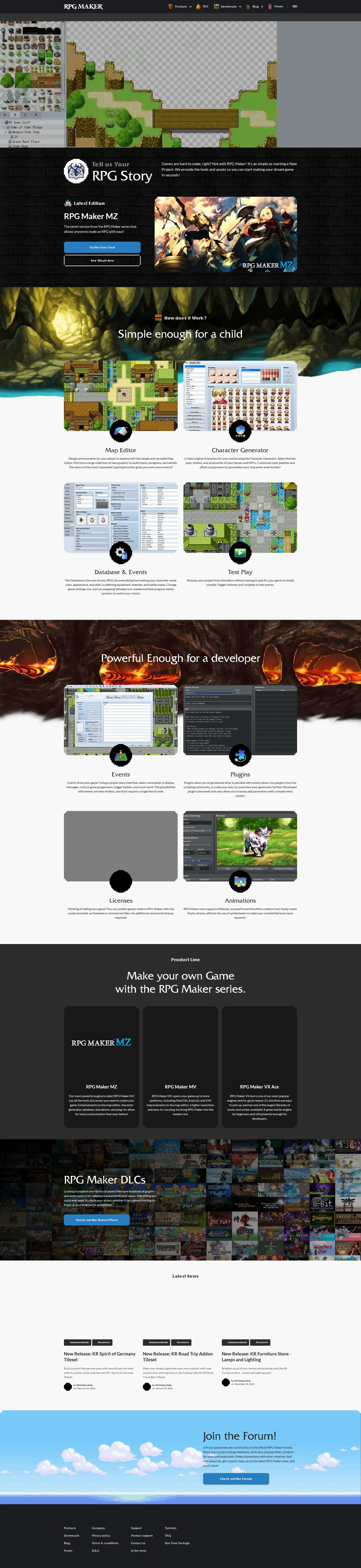 RPG Maker pricing page screenshot